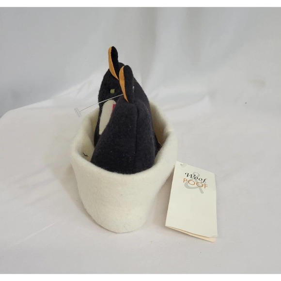 Woof & Poof Black and White Tuxedo Cat Fleece Baby/Toddler Winter Hat Cap NWT - Picture 4 of 8